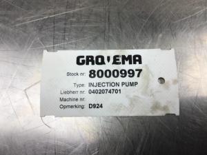 Liebherr Pompe d’injection de carburant D924